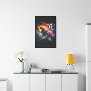 Galactic Zodiac Virgo Canvas Art, Astrology Decor, Horoscope Wall Art, Cosmic Home Decor, Celestial Gift for Space Lovers