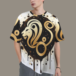 Leo Round Neck Loose T-Shirt (Inky Splatter) 4