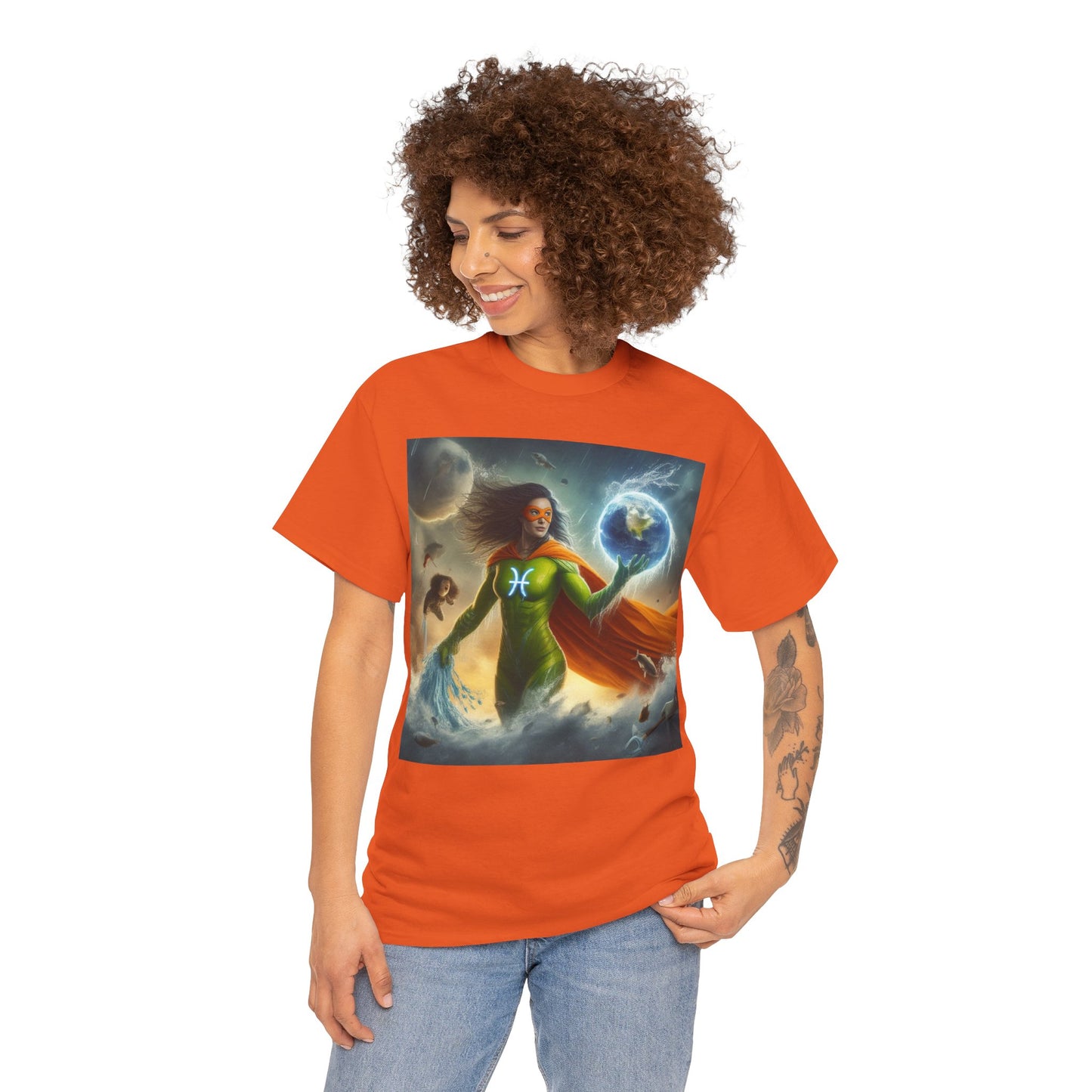 Pisces Mother's Day (6) Unisex Heavy Cotton Tee