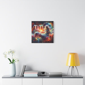 Cosmic Virgo Wall Art, Zodiac Decor, Astrology Canvas Print, Horoscope Gift, Spiritual Home Decor, Celestial Artwork