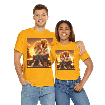 Leo Couple (5) Unisex Heavy Cotton Tee