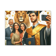 Load image into Gallery viewer, Graduation Canvas Wall Art, Family Celebration, Proud Graduate Gift, Personalized Home Decor, Customizable Art Piece
