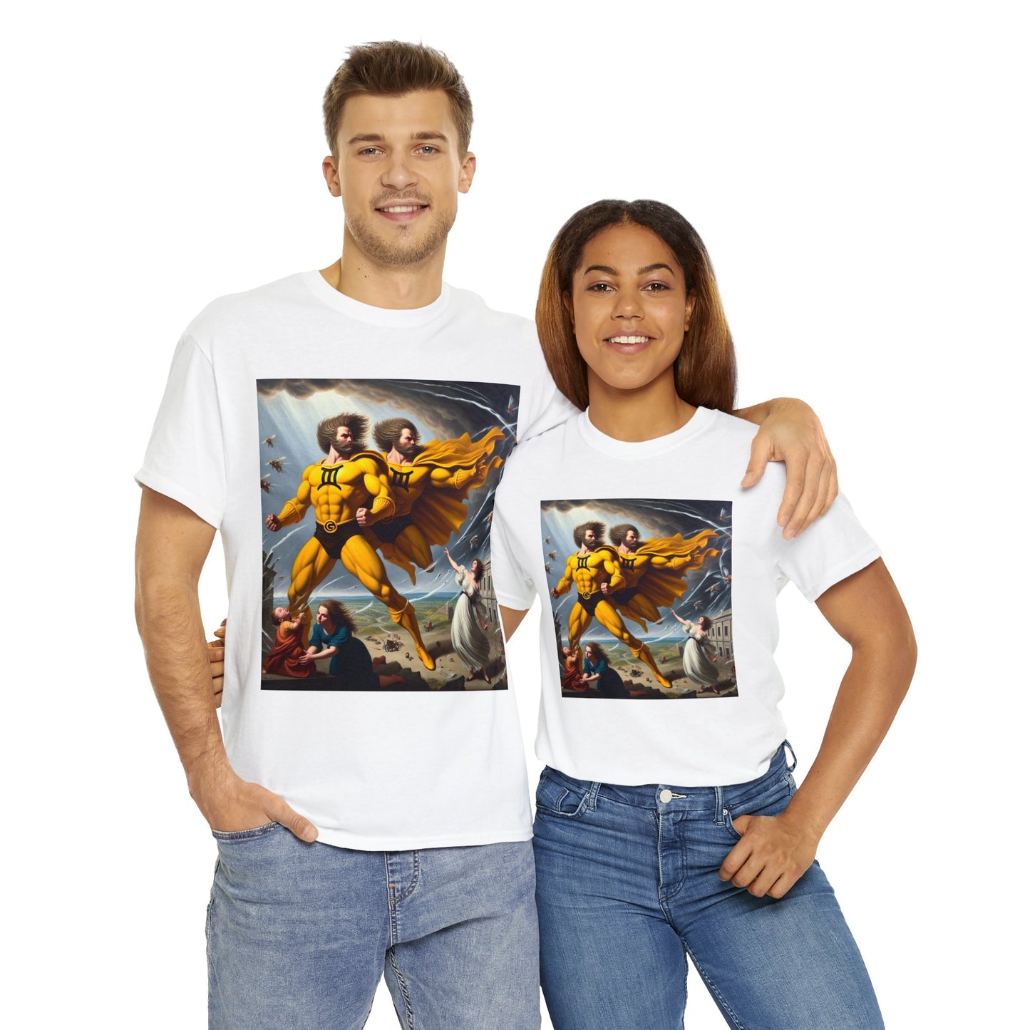 Gemini Father's Day (3) Unisex Heavy Cotton Tee