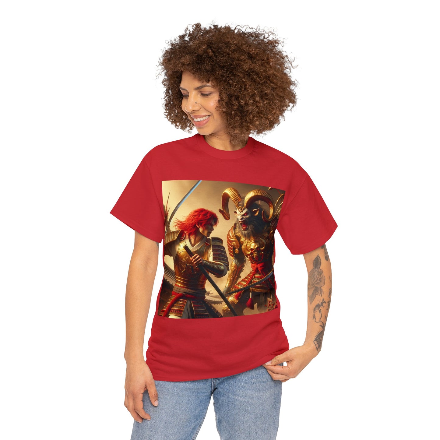 Samurai Aries (2) Unisex Heavy Cotton Tee