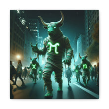 Load image into Gallery viewer, Mystical Taurus Canvas Wall Art, Zodiac Decor, Home Wall Decoration, Gift for Astrology Lovers, Unique Art Piece
