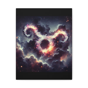 Cosmic Taurus Canvas Art, Zodiac Decor, Astrology Wall Hanging, Gift for Taurus, Home Decor, Space Art