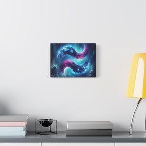 Galaxy Aquarius Wave Canvas Art, Modern Home Decor, Cosmic Wall Art, Unique Gift, Space Lovers