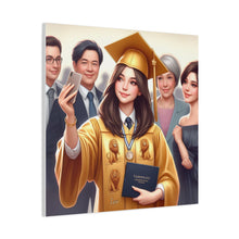 Load image into Gallery viewer, Graduation Canvas Art, Personalized Gift, Wall Decor, Student Art, Custom Framed Print, Graduation Celebration Decor
