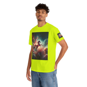 Sagittarius Galactic Unicorn Tee - Unisex Cotton T-Shirt for Cosmic Lovers, Fantasy Fans, Trendy Apparel, Astral War Merch, Gift for All Occasions