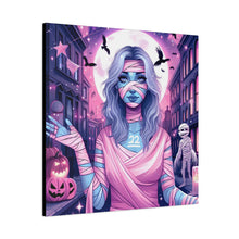 Load image into Gallery viewer, Halloween Art Canvas, Spooky Decor, Wall Art, Halloween Decoration, Witch Artwork, Gifts for Her

