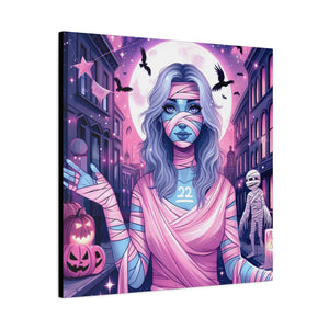 Halloween Art Canvas, Spooky Decor, Wall Art, Halloween Decoration, Witch Artwork, Gifts for Her