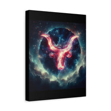 Load image into Gallery viewer, Astrological Taurus Canvas Print | Zodiac Wall Art, Home Decor, Gift for Astrology Lovers, Cosmic Decor, Unique Taurus Art
