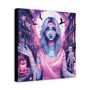 Halloween Art Canvas, Spooky Decor, Wall Art, Halloween Decoration, Witch Artwork, Gifts for Her