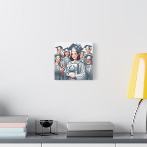 Graduation Canvas Art, Celebratory Wall Decor, Gift for Grads, Personalized Graduation Art, Unique Grad Gift