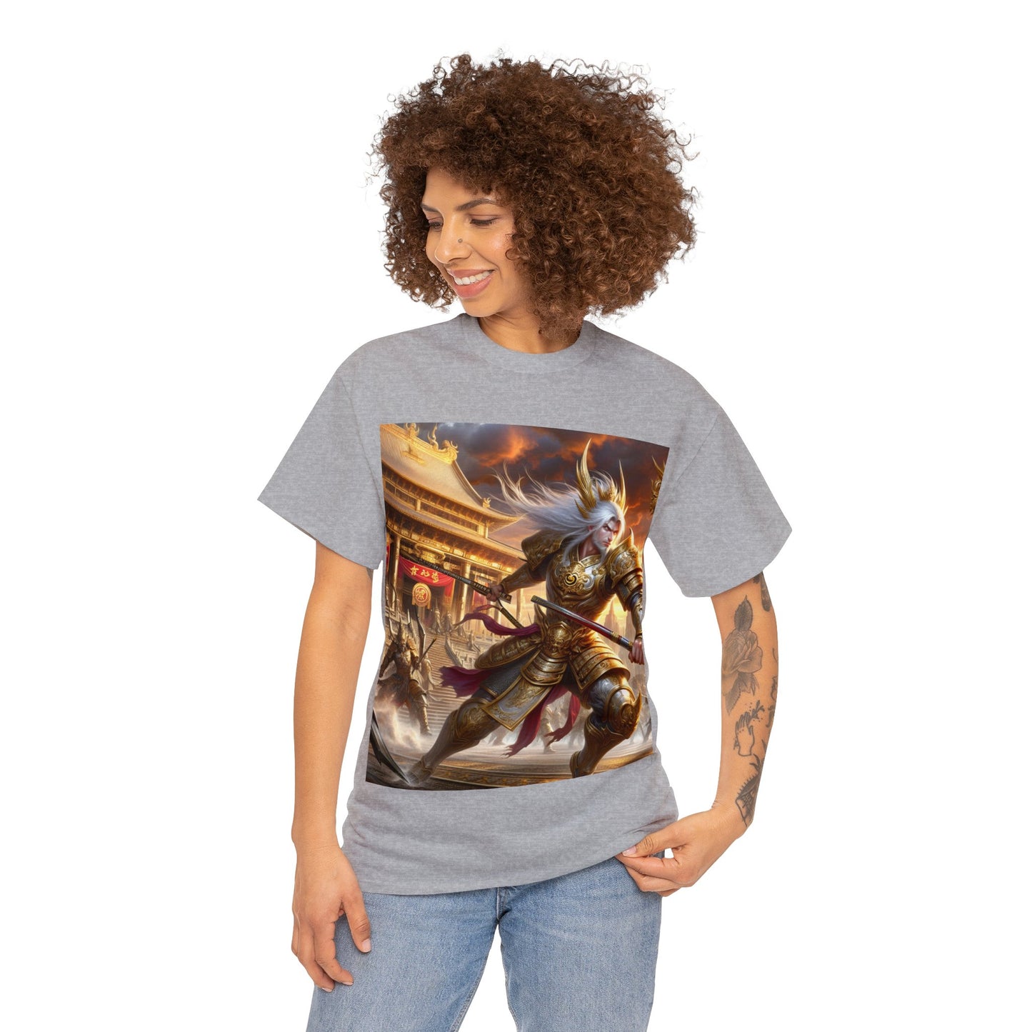 Samurai Cancer (3) Unisex Heavy Cotton Tee