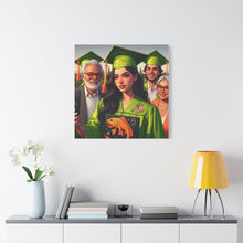 Load image into Gallery viewer, Graduation Canvas Print, Personalized Gift, Wall Art for Graduate, Celebration Decor, Matriculation Memory

