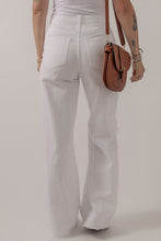 Load image into Gallery viewer, Bright White Heavy Distressed Straight Leg Jeans
