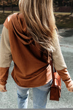 Load image into Gallery viewer, Mist Green Contrast Sleeves Patchwork Colorblock Hoodie
