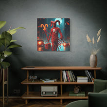 Load image into Gallery viewer, Canvas Wall Art, Aries Decor, Zodiac Gift, Home Wall Decor, Astrological Artwork
