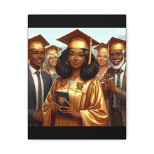 Load image into Gallery viewer, Graduation Canvas Print, Celebration Wall Art, Graduation Gift, Inspired Decor, Educational Achievement, Customizable Artwork
