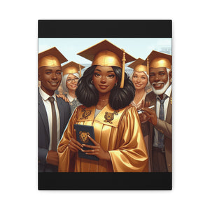 Graduation Canvas Print, Celebration Wall Art, Graduation Gift, Inspired Decor, Educational Achievement, Customizable Artwork
