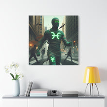 Load image into Gallery viewer, Glow-in-the-Dark Pisces Canvas Art, Zodiac Decor, Astrology Wall Art, Gift for Him/Her, Unique Home Decor, Mystic Vibe
