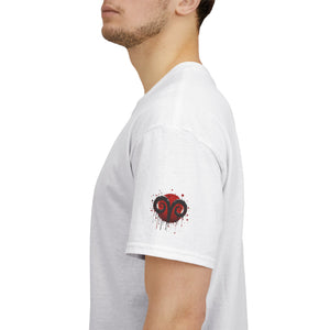 Aries Heart Tee, Unisex Heavy Cotton T-Shirt, Astrology Gift, Birthday Present, Graphic Tee, Casual Wear, Unique Design