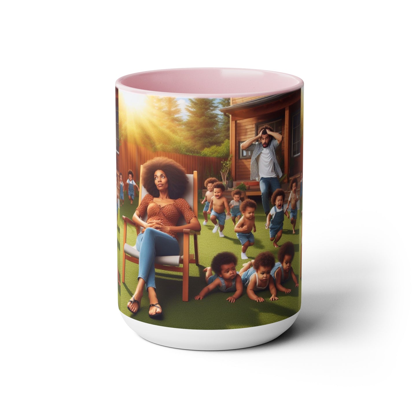 Mother's Day (5) Two-Tone Coffee Mugs, 15oz