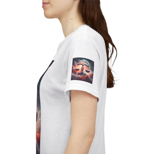 Cosmic Libra Justice Tee, Celestial Balance Shirt, Astrology Themed T-Shirt, Gift for Science Lovers, Unisex Heavy Cotton Tee