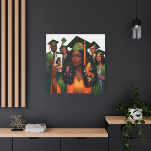 Graduation Celebration Canvas Print, Modern Art for Graduates, Unique Gift for Student, Home Decor, Thoughtful Graduation Gift