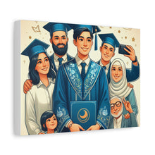 Load image into Gallery viewer, Graduation Celebration Stretched Canvas, Custom Wall Art, Gift for Graduates, Family Home Decor, Art for Special Occasions
