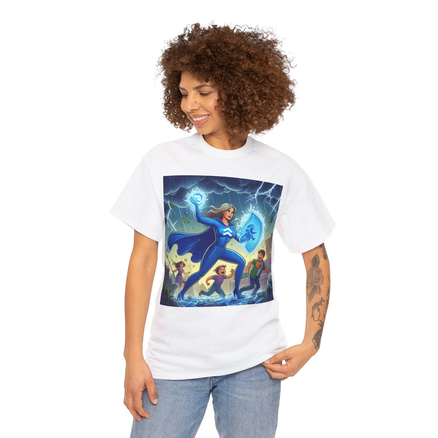 Aquarius Mother's Day (7) Unisex Heavy Cotton Tee