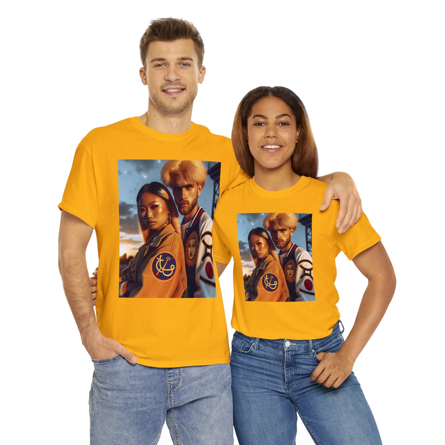 Unisex Gemini Couple (4) Heavy Cotton Tee