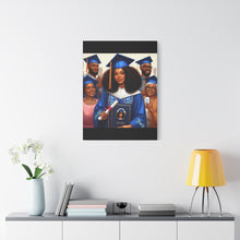 Load image into Gallery viewer, Graduation Canvas Print, Gift for Her, Home Decor, Celebration Artwork, Inspirational Graduation Gift
