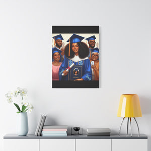 Graduation Canvas Print, Gift for Her, Home Decor, Celebration Artwork, Inspirational Graduation Gift