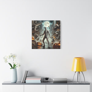 Spooky Mummy Art Canvas Print | Halloween Home Decor, Fall Wall Art, Unique Gift, Framed Mummy Artwork, Creepy Halloween Decor