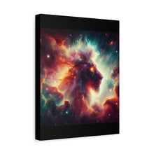 Load image into Gallery viewer, Cosmic Lion Canvas Art, Galaxy Decoration, Home Decor, Inspirational Wall Art, Gift for Lion Lovers, Space Art Print
