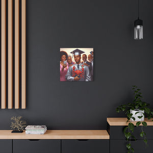 Graduation Celebration Canvas Art, Family Portrait, Graduation Gift, Wall Decor, Home Decoration, College Graduation