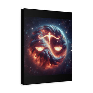 Cosmic Balance Wall Art, Celestial Scales Canvas, Astrology Decor, Universe Inspired Home Decor, Gift for Libra Enthusiasts