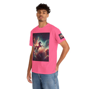 Sagittarius Galactic Unicorn Tee - Unisex Cotton T-Shirt for Cosmic Lovers, Fantasy Fans, Trendy Apparel, Astral War Merch, Gift for All Occasions