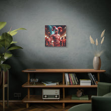 Load image into Gallery viewer, Halloween Themed Canvas Art, Spooky Decor, Unique Wall Hanging, Haunted House Artwork, Gift for Halloween Lovers, Fright Night Decor
