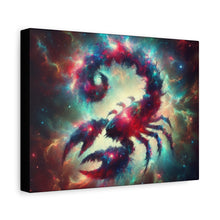 Load image into Gallery viewer, Astrological Scorpion Canvas Art Print, Zodiac Wall Decor, Astrology Gift, Cosmic Home Decor, Celestial Artwork

