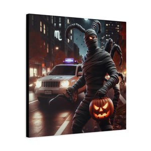 Halloween Canvas Wall Art, Spooky Mummy Decor, Perfect for Fall Home Decoration, Haunted House Vibes, Unique Gift Idea