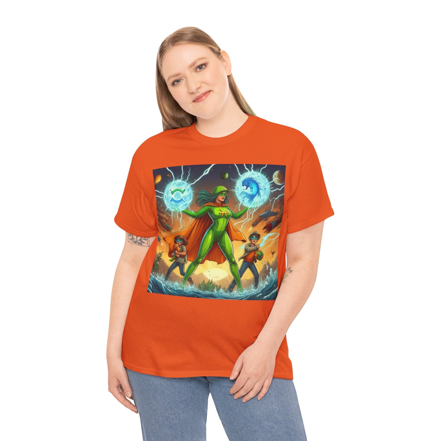 Pisces Mother's Day (7) Unisex Heavy Cotton Tee