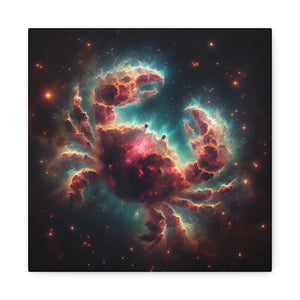 Cosmic Crab Canvas Wall Art, Nebula Art Print, Home Decor, Astrological Gift, Galactic Art Piece, Space-Themed Decoration