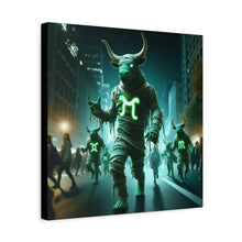 Load image into Gallery viewer, Mystical Taurus Canvas Wall Art, Zodiac Decor, Home Wall Decoration, Gift for Astrology Lovers, Unique Art Piece
