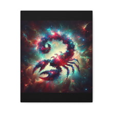 Load image into Gallery viewer, Astrological Scorpion Canvas Art Print, Zodiac Wall Decor, Astrology Gift, Cosmic Home Decor, Celestial Artwork
