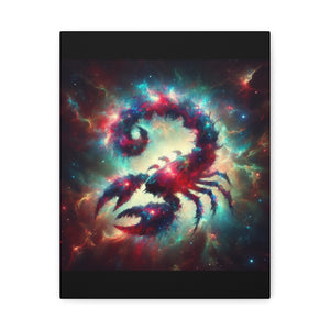 Astrological Scorpion Canvas Art Print, Zodiac Wall Decor, Astrology Gift, Cosmic Home Decor, Celestial Artwork