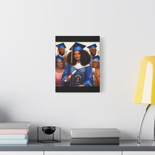 Load image into Gallery viewer, Graduation Canvas Print, Gift for Her, Home Decor, Celebration Artwork, Inspirational Graduation Gift
