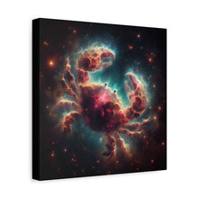 Load image into Gallery viewer, Cosmic Crab Canvas Wall Art, Nebula Art Print, Home Decor, Astrological Gift, Galactic Art Piece, Space-Themed Decoration
